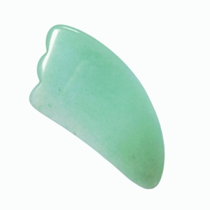 Herramienta de Gema Natural de Aventurina Verde Pulida a Mano, Pequeña, Tipo Cuerno, Gua Sha, para Esculpir el Rostro y Masaje Linfático - Product Image 6