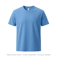 T-shirt vierge 76000 en coton épais 180g, personnalisable avec logo sérigraphié, qualité supérieure, doux, pour l'été, décontracté, dropshipping, DIY