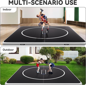 Tapis de gymnastique gonflable antidérapant pour arts martiaux 3m x 3m PVC pour entraînement de Jiu Jitsu BJJ MMA Judo pliable OEM - Product Image 5