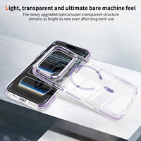 Coque de téléphone hybride PC TPU épaisse antichute bicolore pour iPhone 18 17 avec protection de cadre antichoc et cache-objectif métallique