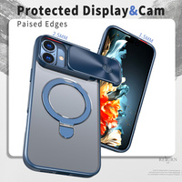 Support de charge magnétique sans fil avec revêtement en caoutchouc de protection de l'objectif pour iPhone 16 17 Plus Pro Max étui de téléphone portable