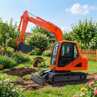 Mini-excavatrice sur chenilles de 8 tonnes, petite machine de terrassement, profondeur de creusement maximale pour les projets de construction agricole et routière