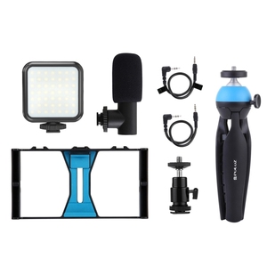 Kits de montage vidéo pour Smartphone portable personnalisé 4 en 1 Vlogging Live Broadcast LED <span class=keywords><strong>Selfie</strong></span> Fill Light Microphone pour la diffusion en direct - Product Image 5