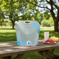 Sac à eau portable pliable et personnalisable en plastique pour le camping en extérieur, résistant et pliable