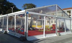 Grande Tenda per Eventi con Tetto in PVC Trasparente, Struttura in Alluminio, per Tutte le Stagioni, per Feste, Ricevimenti e Matrimoni - Product Image 5