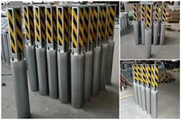 Poteau de sécurité télescopique XZL en acier inoxydable réglable avec verrouillage personnalisé pour parking de voiture