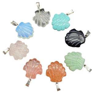 สร้อยคอจี้เปลือกหอยมุกสีชมพู หินกึ่งมีค่า ของขวัญธุรกิจเครื่องประดับ ขายส่งข้ามพรมแดน - Product Image 5