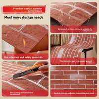 Briques flexibles à surface souple** Légères **Revêtement mural extérieur imperméable** pour la décoration d'hôtels modernes**