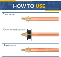 Raccords à sertir PEX de 1/2 pouce de la marque HUANHAI, adaptateur en laiton, raccord à sertir, garantie de 3 ans, forgé et poli pour l'alimentation en eau Pn25
