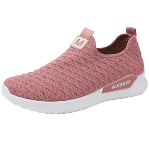 New summer cloth women's breathable shoes casual middle-aged and elderly lazy sneaker sports mother soft sole single shoes