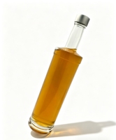 Bouteille à liqueur haute et droite en verre transparent moderne et durable, 500 ml, 700 ml, 750 ml, avec bouchon à vis argenté – Meilleures ventes