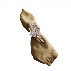Anneaux de serviette en métal argenté, résistants au lave-vaisselle, pour la table, décoratifs, personnalisables, pour offrir en cadeau - Product Image 1