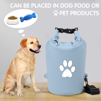 Sac de taille en silicone pour chien, étanche, motif patte, pour l'entraînement en extérieur, sac de friandises pour chien, fournitures pour animaux de compagnie
