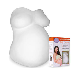 Décor de pépinière attend mamans souvenir <span class=keywords><strong>luna</strong></span> haricot plâtre moule bébé grossesse ventre coulée kit - Product Image 1