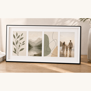 Cadre <span class=keywords><strong>photo</strong></span> en bois multi-ouvertures pour affichage horizontal mural ou sur table, idéal pour les photos de famille, la décoration de la maison, <span class=keywords><strong>du</strong></span> bureau ou de la galerie. - Product Image 3