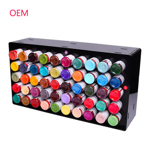 ที่วางขวดหมึกสักพลาสติก 50 ช่อง ชั้นวางเก็บสีสำหรับการแต่งหน้าถาวร - Product Image 1