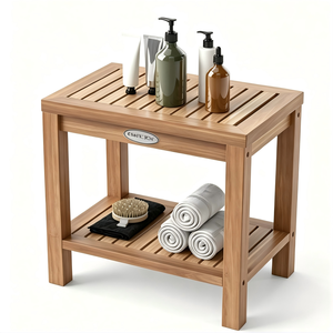 Tabouret <span class=keywords><strong>de</strong></span> douche <span class=keywords><strong>en</strong></span> <span class=keywords><strong>teck</strong></span>, <span class=keywords><strong>banc</strong></span> <span class=keywords><strong>de</strong></span> <span class=keywords><strong>salle</strong></span> <span class=keywords><strong>de</strong></span> <span class=keywords><strong>bain</strong></span> imperméable <span class=keywords><strong>pour</strong></span> adultes - Product Image 1