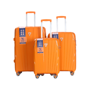 New Wholesale Luggage Fashion 3 Piece PP Luggage Set Hot Selling Lockable Travel Suitcase