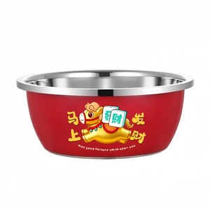 Fregadero de Cocina Multifuncional de Acero Inoxidable Rojo, Grueso, para Lavar Verduras y Tazones de Sopa - Product Image 1