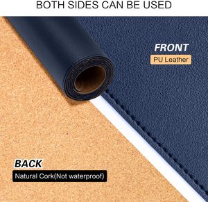 Nhà máy tùy chỉnh bất kỳ kích thước sinh thái thân thiện cao cấp nút chai bàn Mat hai mặt da bàn Pad máy tính xách tay Mat cho bàn - Product Image 4