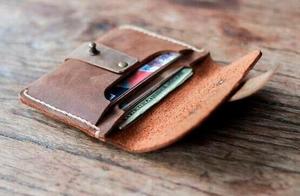 Tarjetero de Cuero Delgado para <span class=keywords><strong>Hombre</strong></span>, Diseño Original Personalizado, Cartera de Cuero Crazy Horse - Product Image 5