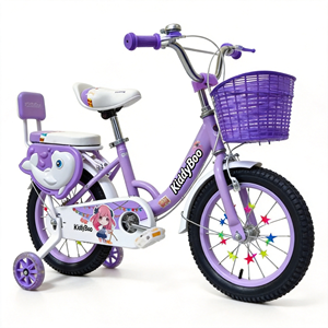 Prêt à être expédié : Vélo pour filles KiddyBoo 12-20 pouces rose avec panier et roues stabilisatrices - Product Image 6