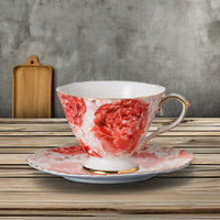 Ensemble de tasses à thé en céramique avec soucoupe, verres à thé de luxe royal, de haute qualité, personnalisés, livraison gratuite