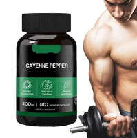 Extrait de poivre de Cayenne OEM 120 Capsules de supplément de poivre de Cayenne naturel pour la santé du système immunitaire