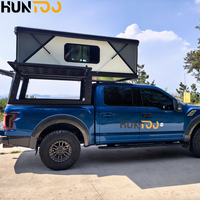 Tente de toit rigide pour camping en plein air quatre saisons Hunttoo, en aluminium, pliable, pour camionnette F150 Tacoma