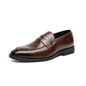 รองเท้าโลฟเฟอร์หนังสังเคราะห์สำหรับผู้ชายรองเท้าลำลองเพิ่มความสูงความสูงในการเดินรองเท้าแต่งงาน - Product Image 1