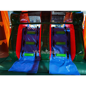 Castillo Inflable Comercial con Tobogán Acuático de Doble Carril, Diseño de Palmera Tropical, Inflable Húmedo/Seco para Fiestas - Product Image 6