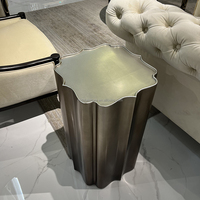 Table basse sur mesure de forme irrégulière, design moderne, multicouche, en bois massif plaqué, pour salon domestique, marque MEDICI, garantie 3 ans