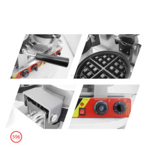 เครื่องทำวาฟเฟิลแบบหัวเดียว 2 ฟังก์ชั่น เครื่องทำมัฟฟินทรงกลม ปรับอุณหภูมิและตั้งเวลาได้ เครื่องทำขนมและกาแฟเชิงพาณิชย์ - Product Image 4