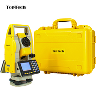 Station totale laser Toptech TKS-R15 2 pouces avec compensation double axe, portée sans réflecteur 1500m, instrument de topographie IP65, grossissement 30x