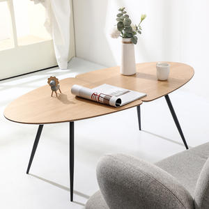 Modern Minimalist Wood Coffee <b>Table</b> 78x78x43 Cm <b>Round</b> Natural Color Living Room <b>Side</b> <b>Table</b> - Product Image 4