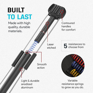 Wellshow sức mạnh đào tạo thép cung ngực cánh tay chân Exerciser xách tay nhà Isometric thiết bị tập thể dục - Product Image 2