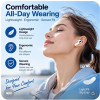 Longue autonomie de la batterie pour un son sans perte, design semi intra-auriculaire, écouteurs sans fil, compatibilité multi-appareils, réduction active du bruit