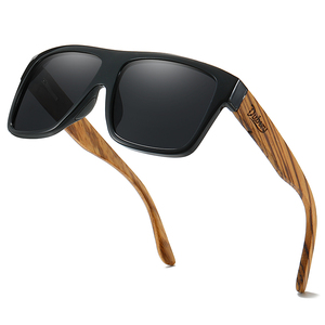 2024 DUBERY nouveau motif zèbre lunettes de soleil en bois pour hommes femmes noir noyer bois polarisé logo personnalisé sport lunettes de soleil <span class=keywords><strong>2023</strong></span> - Product Image 4