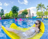 Nouvelle chaise longue flottante pour hôtel sur l'eau, transat de bain de soleil extérieur sur l'eau