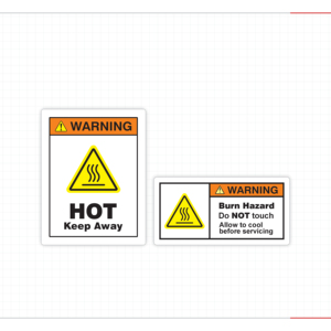 Etiqueta de Advertencia de Superficie Caliente, Etiqueta de Seguridad Rectangular, Etiqueta de Peligro de Alta Temperatura, Señal de Peligro de Calor para Máquinas Industriales, PET Impermeable - Product Image 4