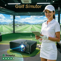 Projecteur Home Cinéma 1080p Natif Smart Android TV Simulateur de Golf DLP 3D Plafond Sans Fil Écran de Cinéma Extérieur UHD