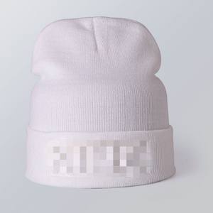 Chapeau d'hiver de style nouveau, logo King Queen, couleur unie, bonnet à revers, logo personnalisé, bonnet en acrylique pour femmes - Product Image 3