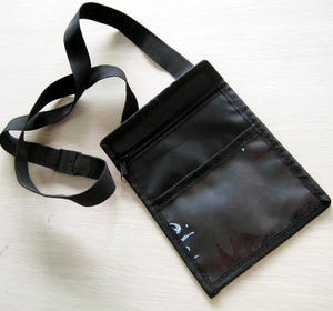 Удобный черный полиэстеровый лыжный паспорт для удостоверения личности шнурок цифровой и шелкография держатель значков - Product Image 2