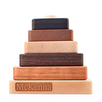 Bloques de construcción educativos para niños, juguete educativo de madera Natural de alta calidad de Vietnam, Montessori