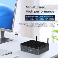 Mini PC Intel de 13e génération Core i3 i5 i7 DDR4 Win11 avec ordinateur de bureau sans ventilateur Thunderbolt4 HD DP pour les joueurs