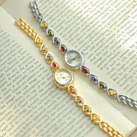 BS2023 nuevos fabricantes populares de relojes Tiktok venden directamente a la tendencia medieval color ovalado tesoro arco iris de lujo F1726
