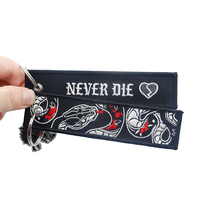 Porte-clés personnalisés en tissu brodé avec logo, porte-clés pas chers, patchs brodés vierges, porte-clés de forme personnalisée