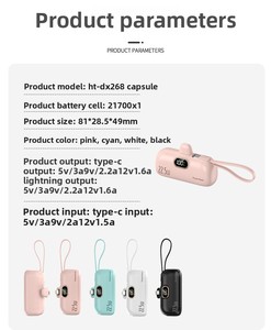 Mini 5000mAh Viên nang 2-in-1 xách tay nhanh chóng sạc điện ngân hàng Mới bên ngoài pin cho iPhone & cho Samsung - Product Image 5