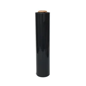 Factory Pallet Wrapper Black Stretch <b>Wrap</b> Film <b>Plastic</b> Machine/Hand Use Stretch Wrapping Film for Pallet Packing - Product Image 3
