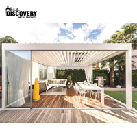 Pergola en aluminium au design moderne et attrayant pour jardin ou terrasse, kit personnalisé, toit à persiennes durable, maison de type pergola